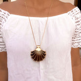 Colar Concha - Banhado a Ouro - 60cm